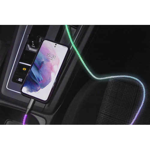Ansmann USB - USB-C kabel 100cm met LED-verlichting